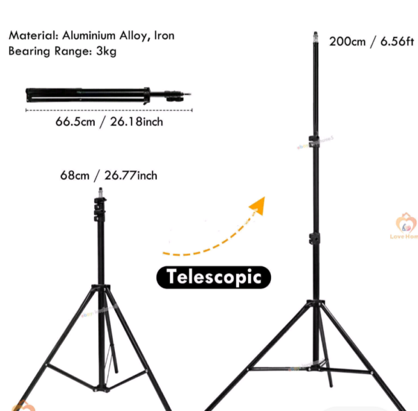 پایه تلسکوپی آلومینیومی دوربین و موبایل - Image 2